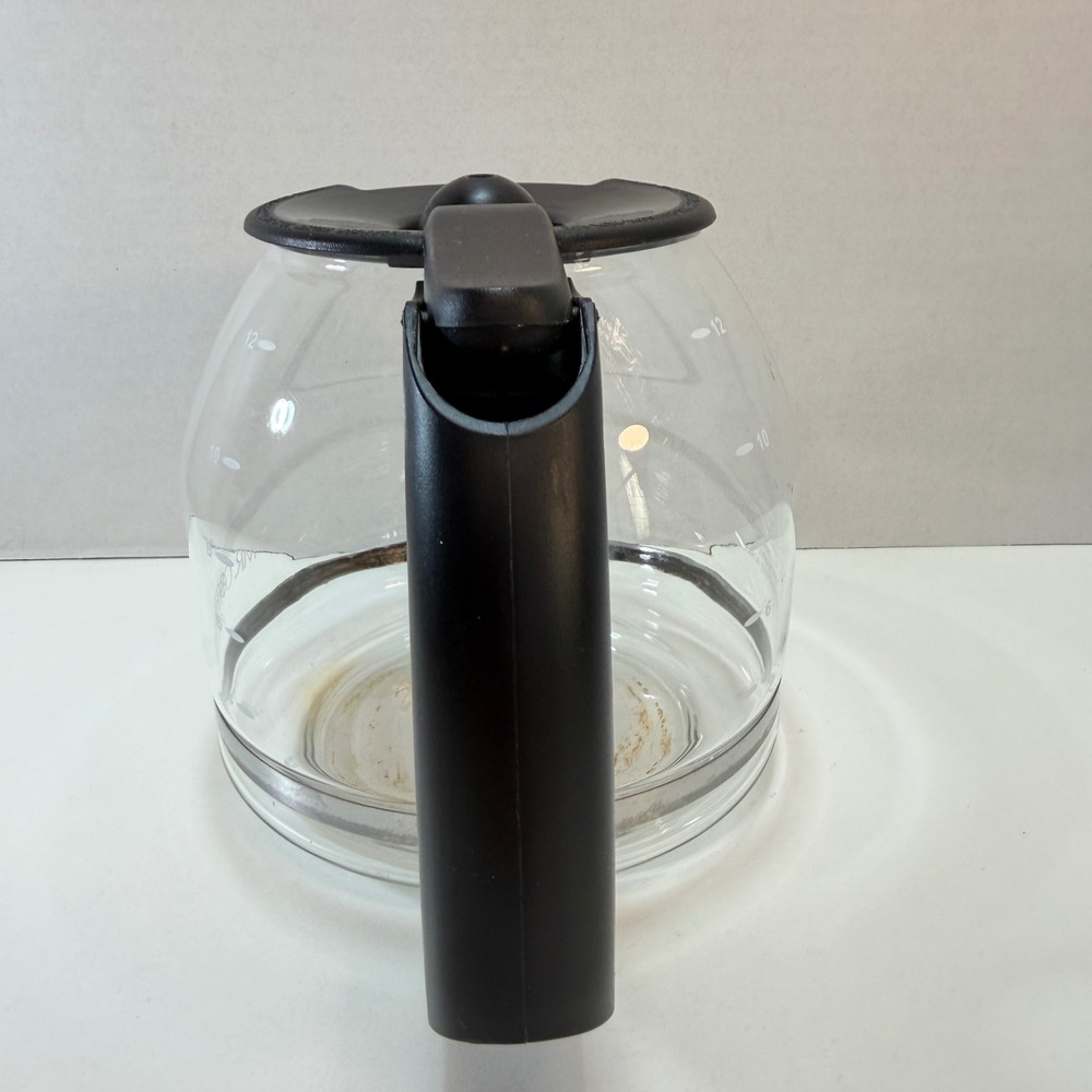 Mr Coffee Replacement Carafe 12 Cup Clear Black Glass Coffee Pot PL12 OEM Part - Picture 2 of 9